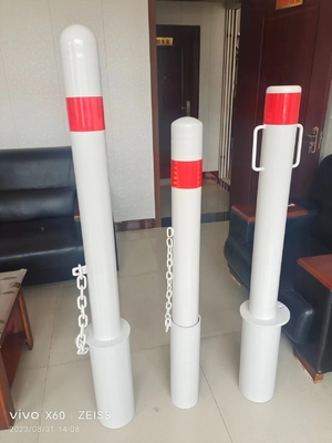 Çelik Güvenlik Park Engelli Yansıtıcı Teypli Bollard Posta